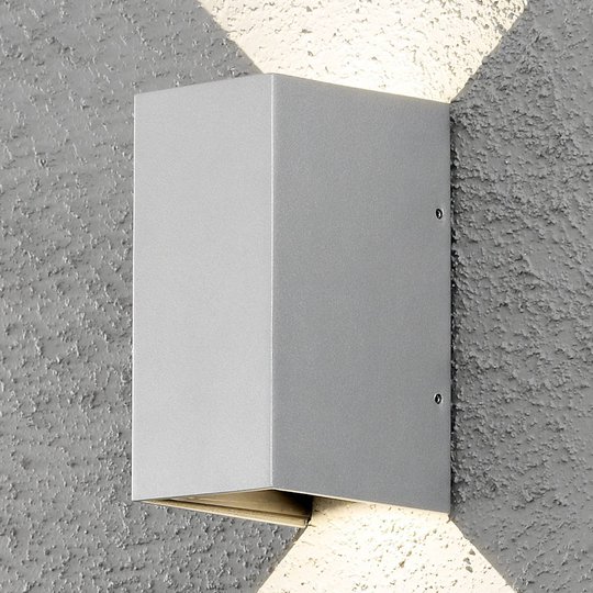 LED-ulkoseinävalaisin Cremona 8 cm harmaa