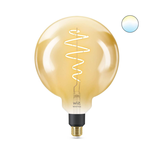 WiZ G200 LED-lamppu E27 6W XL-Globe amber CCT