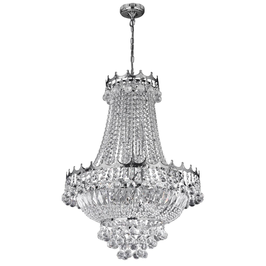 Kristallikattokruunu Versailles, kromi, 55 cm