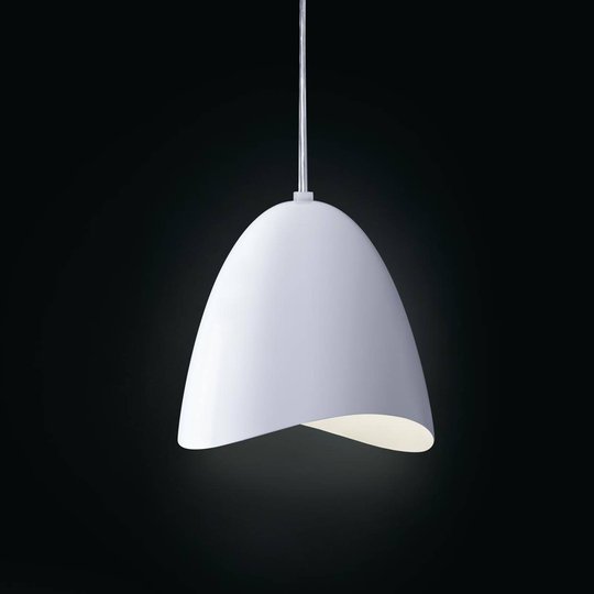 Kiiltävän valkoinen LED-riippuvalaisin Mirage