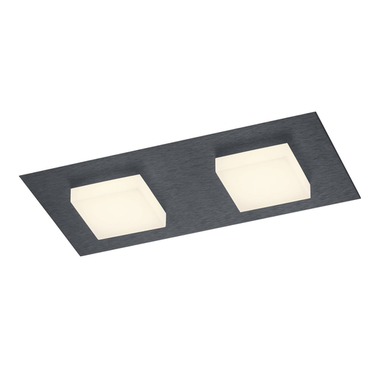 BANKAMP Luno -LED-kattovalo 2 lamppua, antrasiitti