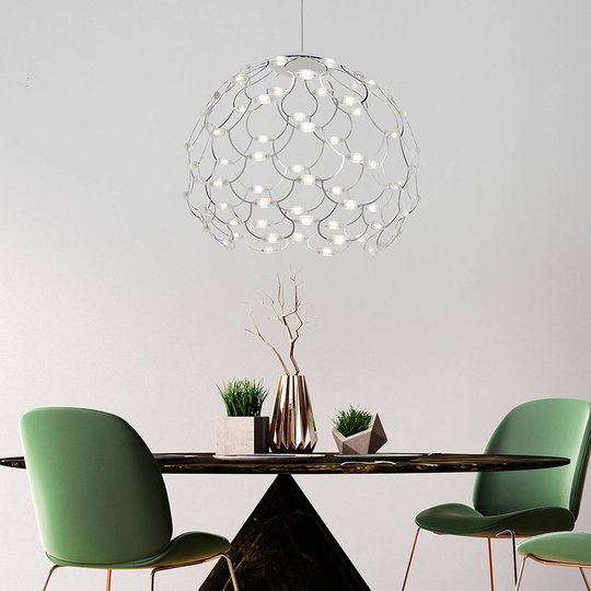 Kromattu LED-riippuvalaisin Lamoi 60 cm