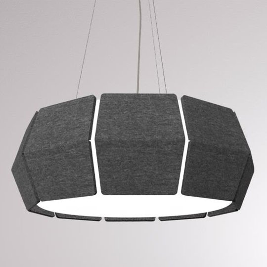 LOUM Decafelt -LED-riippuvalaisin, musta Ø 54 cm