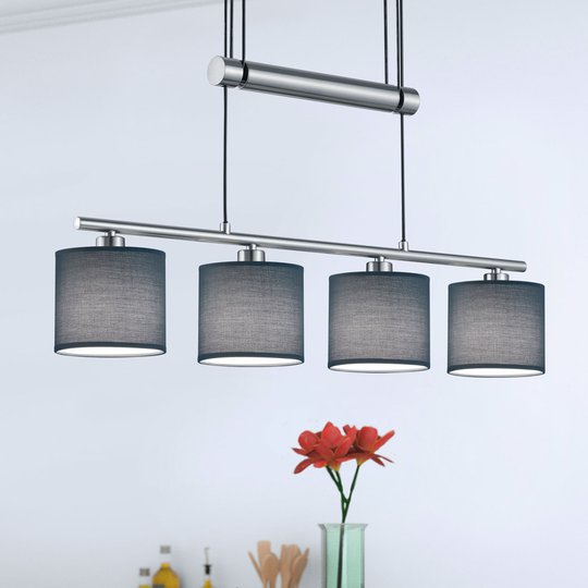 Kangasvarj. harmaa – riippuvalaisin Garda 4-lamp.