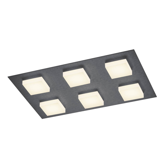 BANKAMP Luno -LED-kattovalo 6 lamppua, antrasiitti
