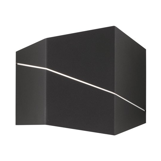 Zorro - moderni LED-seinävalaisin, mattamusta 18cm