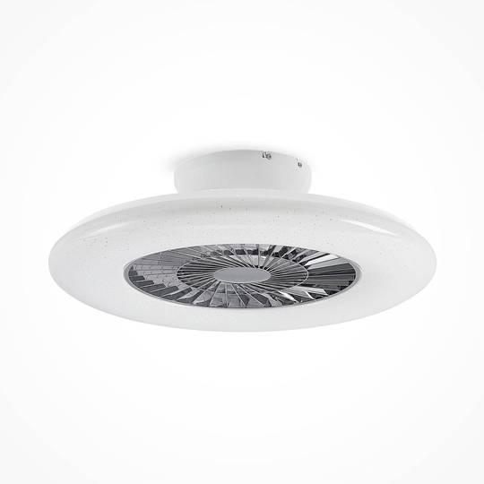 Starluna Madino -LED-kattotuuletin valaistuksella