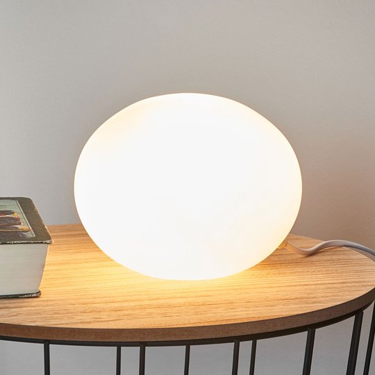 Koristeellinen pöytävalaisin, soikea lasi Ø 18 cm