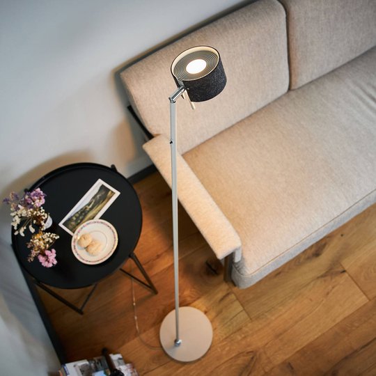 LED-lattiavalo CAI, himmennettävä, grafiitti/villa