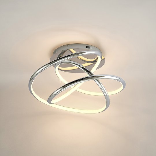 Lucande Fluxus -LED-kattovalo, 3-port. himmennys