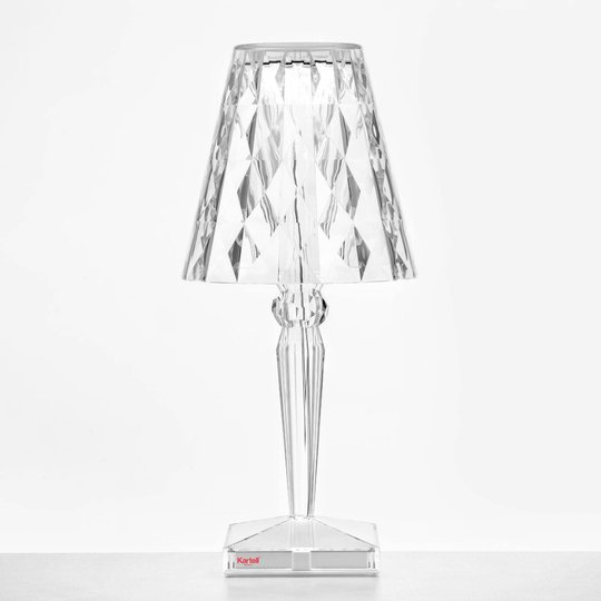 Kartell Big Battery -pöytälamppu IP54, läpinäkyvä