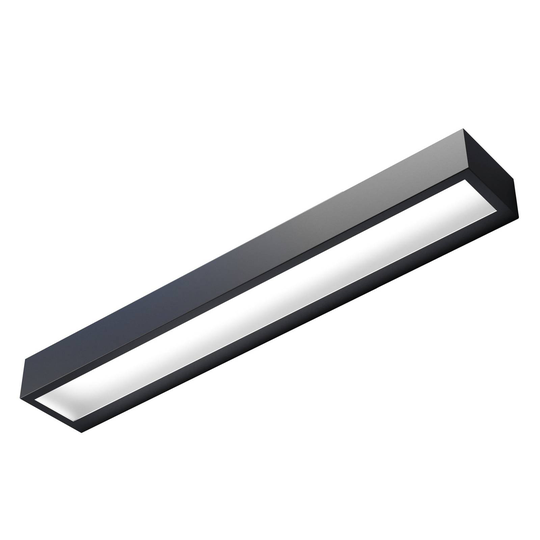 LED-seinävalo Mera, leveys 40 cm, musta 4 000 K