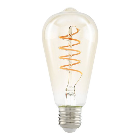 LED-lamppu E27 ST64 4W Spiral, kirkas