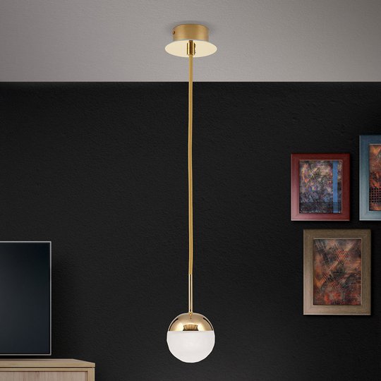 LED-riippuvalaisin Ball, yksilamppuinen, kulta
