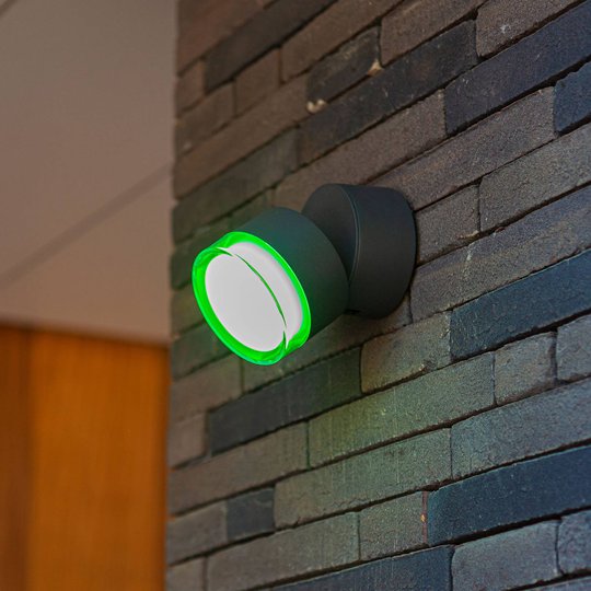 LED-ulkoseinälamppu Dropsi, RGBW, älykäs ohjaus