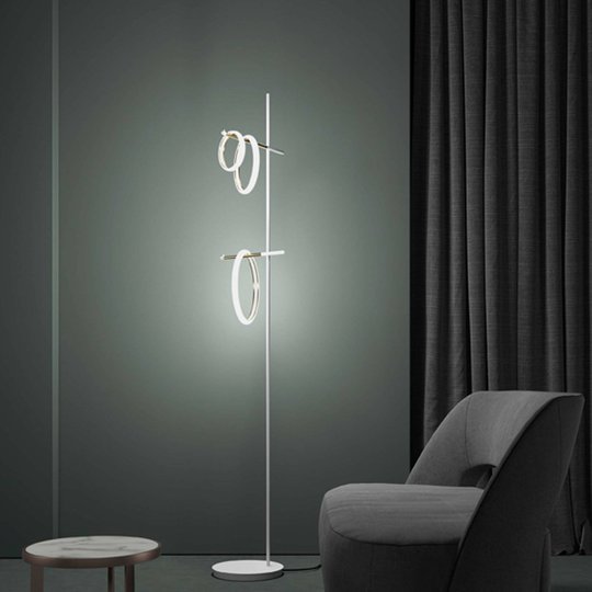 LED-lattiavalo Ulaop, kolme rengasta, valkoinen