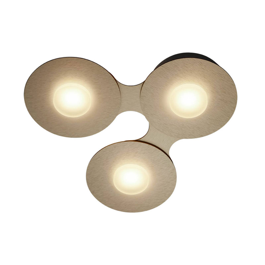 GROSSMANN Disc -LED-kattolamppu, kullanruskea, 3x