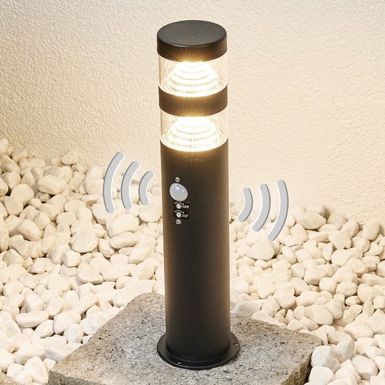 LED-pollarivalaisin Lanea, ruostumaton, tunnistin