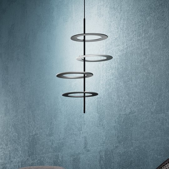 ICONE-LED-riippuvalaisin Hula Hoop S4 - 4 levyllä