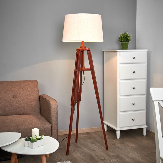 Statiivi-lattiavalo Marvin puusta, korkeus 158cm