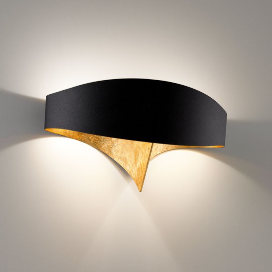 Musta-kultainen design-seinävalaisin Scudo
