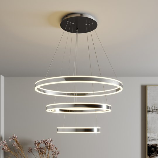 LED-riippuvalaisin Lyani, 3 rengasta allekkain