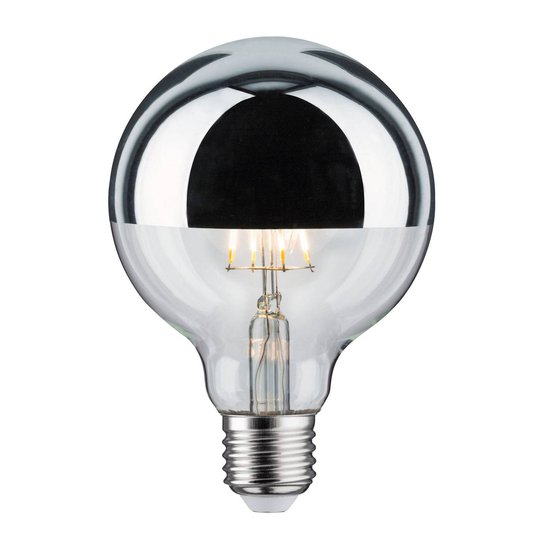 LED-lamppu E27 827 6,5W pääpeili, hopea