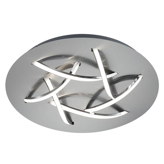 LED-kattovalaisin Dolphin, nikkeli, Ø 45 cm