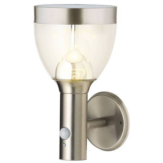 LED-aurinkoseinälamppu 894837 terästä, sensori