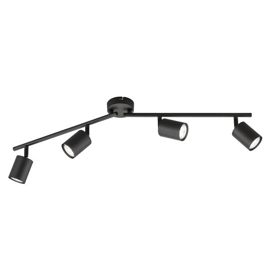 LED-kattokohdevalo Vano, musta, 4-lamppuinen
