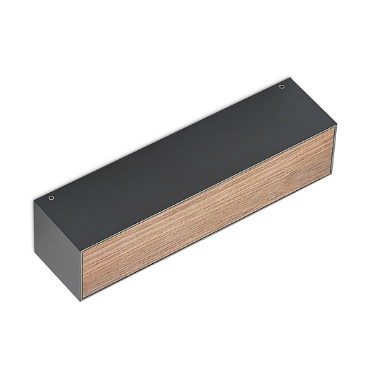 Lucande Lengo -seinälamppu, R7s 25 cm, down, puuta