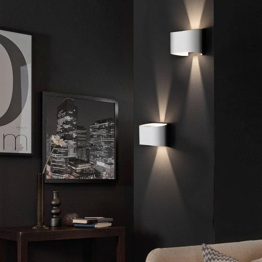 LED-seinävalaisin Wall, 2-lamppuinen, pyöreä