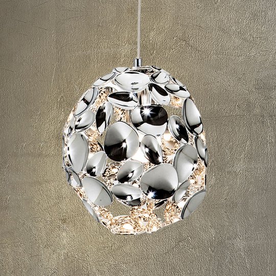 Narisa-LED-riippuvalaisin, Ø 18 cm, kromia