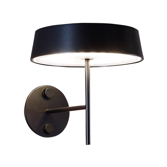 LED-seinävalo Miram, akku, himmennettävä, musta