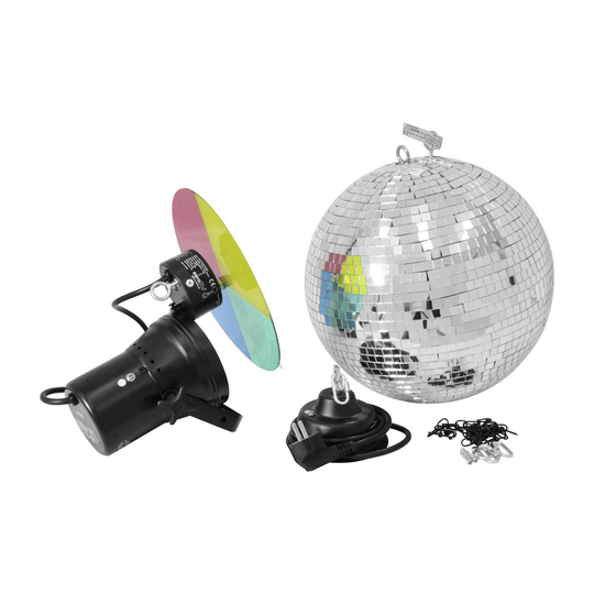 EUROLITE-peilipallosarja kohdevalolla, Ø30 cm