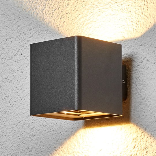 Grafiitinharmaa LED-ulkoseinävalaisin Aaron