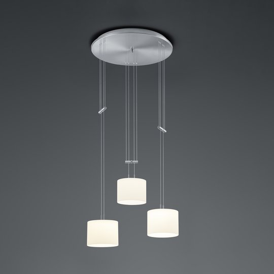 BANKAMP Grazia riippuvalo 3-lamp pyöreä nikkeli