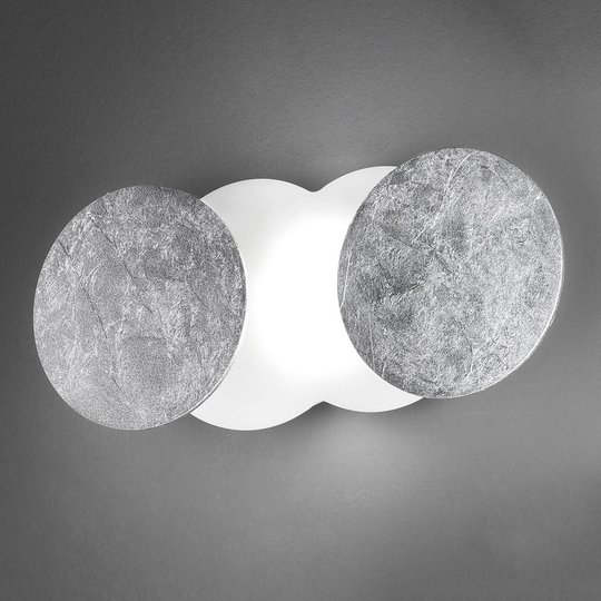 Muunneltava LED-seinävalaisin Nuvola, hopea