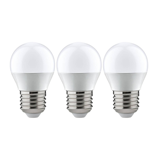 Paulmann-LED-pisaralamppu E27 5,5W 2700K opal 3kpl