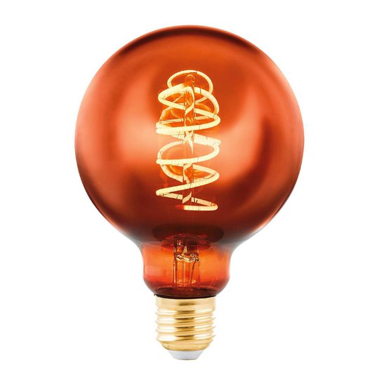 LED-globe-lamppu E27 4W huurrettu kupari Ø 9,5 cm