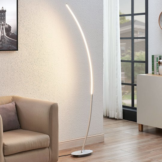 LED-kaarilattiavalaisin Nalevi, harjattu hopea