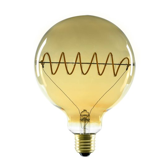 SEGULA LED globe G125 E27 8W curved plus, kulta