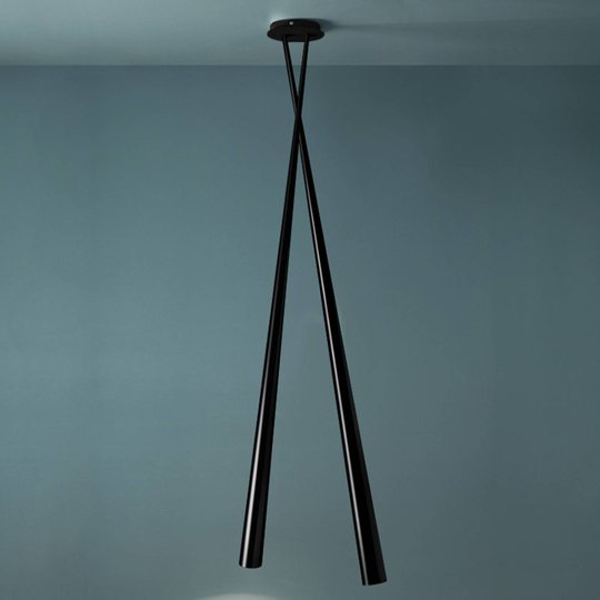 Drink Bicono -design-LED-riippuvalo, musta 175 cm