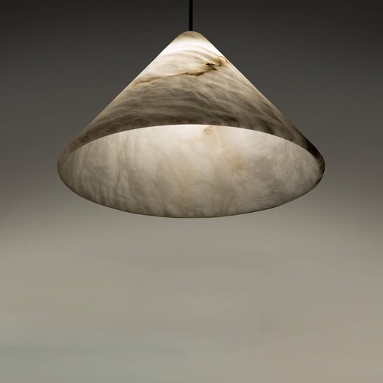 LED-riippuvalaisin Fuji alabasteria, Ø 33 cm