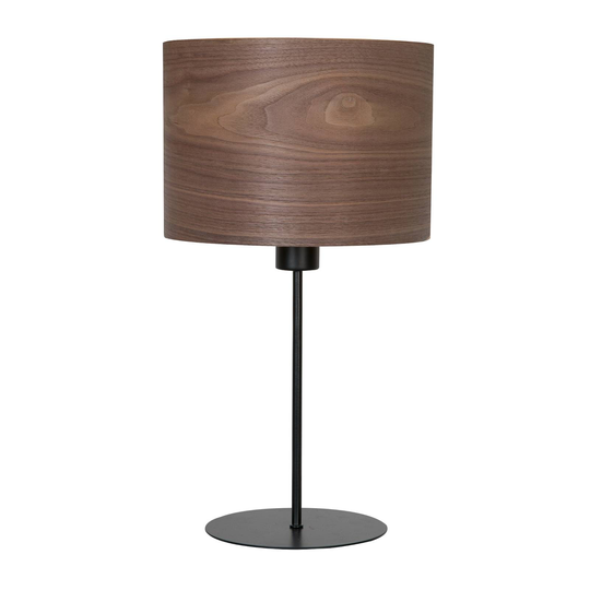 Envolight Veneer -pöytälamppu, pähkinä Ø 25 cm