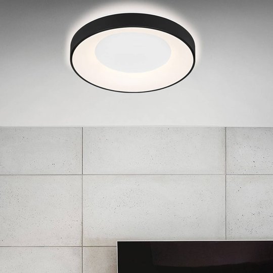 LED-kattovalaisin Rondo CCT, kaukosäädin, musta