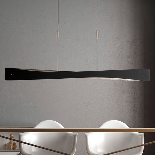 Lucande Lian LED-riippuvalaisin, musta, alumiini