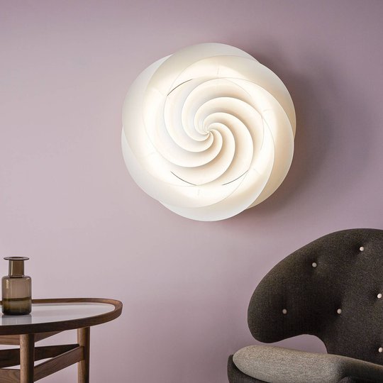 LE KLINT Swirl Small -seinävalaisin, valkoinen