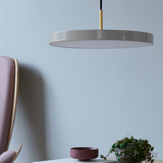 UMAGE Asteria medium -riippuvalo, messinki, harmaa
