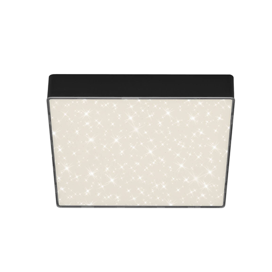 LED-kattovalaisin Flame Star, 21,2 x 21,2 cm musta